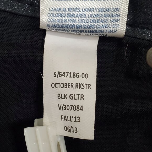 Old Navy Womens 12 Jeans Metallic Slim Leg The Rockstar Mid Rise Stretch Denim - Picture 10 of 13